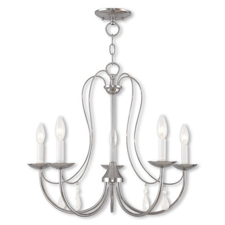 LIVEX LIGHTING 40865-05 5-Light Chandelier, Polished Chrome