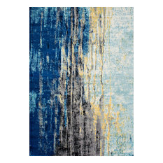 Katharina, Machine Made Area Rug, Blue, 5'x7'5"