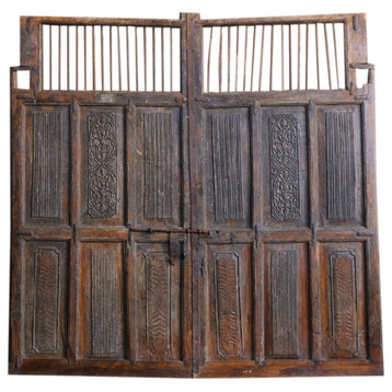 Antique Indian Doors, Carved Wooden Doors, Decorative Handcarved Inspired Doors