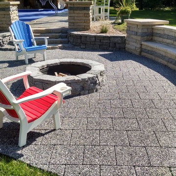 Backyard Pool, Fire Ring, and Retaining Walls