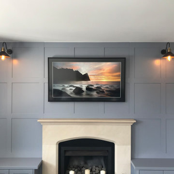 Living room wall paneling
