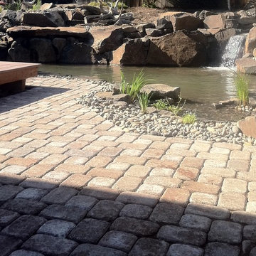 Noel and Nancy's Pond Makeover - New Pavers at New Pond Edge