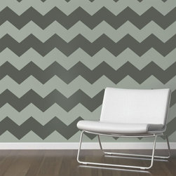 Chevron zigzag pattern wall stencil - Wall Stencils