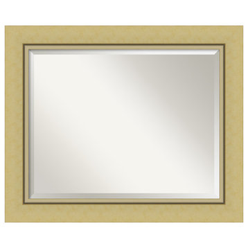 Landon Gold Beveled Bathroom Wall Mirror - 34.25 x 28.25 in.
