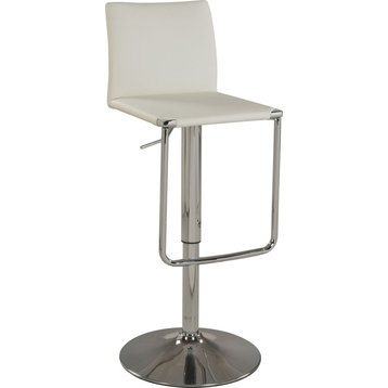 Low Back Pneumatic Stool, 0801-AS-WHT
