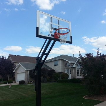 Jonathan F's Pro Dunk Gold Basketball System on a 40x30 in New Lenox, IL