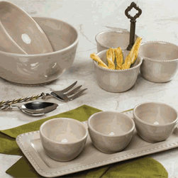 GG Collection Livingstone Linen 3 Bowl Tray Set - Tabletop
