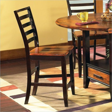 Abaco Solid Wood Counter Height Dining Chair in Two-tone Cherry Finish