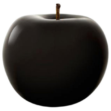 Black Apple Ceramic Sculpture XS | Andrew Martin Glazed