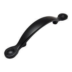 Cosmas - Cabinet Pull, 3" Hole Centers, Flat Black, Set of 10 - Cabinet And Drawer Handle Pulls