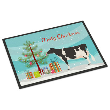 Caroline's TreasuresHolstein Cow Christmas Doormat 24x36 Multicolor