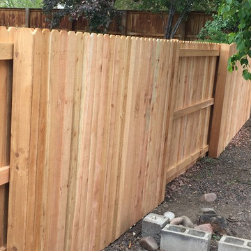 Basic cedar dog eared fences
