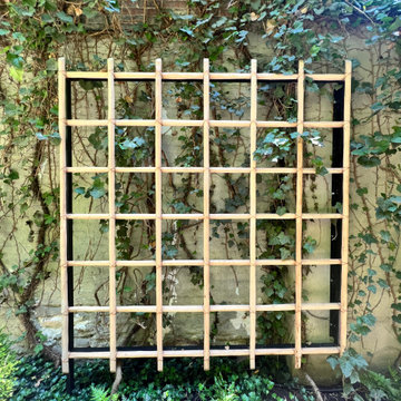 Aluminum and Bamboo Trellis