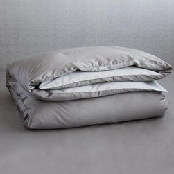 Duet Cotton Sateen Silver/Grey - Duvet Covers And Duvet Sets