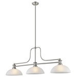 Z-Lite - 3 Light Chandelier - The Thin Curves From This Three-Light Ceiling Light Celebrate Modern Design. Brushed Nickel Streamlines The Sleek Curves And Smooth Edges.