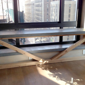 Concrete Console Table and Window Sill