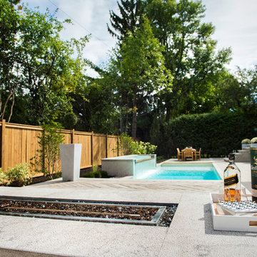 Contemporary backyard in Beaconsfield