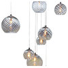 Belleza 25-Light Glass Sphere LED Chandelier, Round Canopy, Chrome