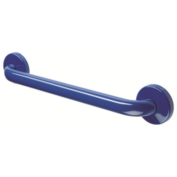 36 Inch Grab Bar With Safety Grip, Wall Mount Coated Grab Bar, Blue