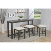 Sunset Trading Shades of Gray 65" Rectangular Wood Narrow Pub Table in Gray