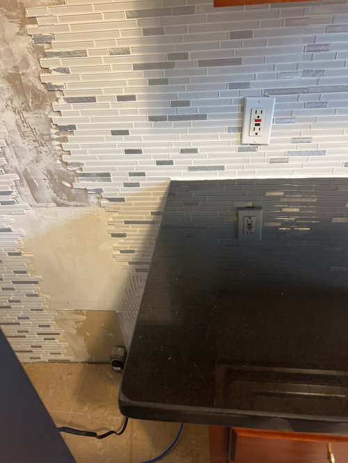 How can I extend the counter to install a dishwasher?