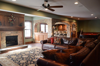 Example of a classic basement design in Philadelphia