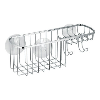Idesign Gia Shower Suction Combo Basket Chrome : Target