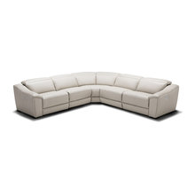Modern Beige Leather Sectional