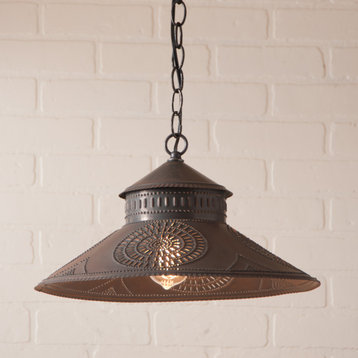 Shopkeeper Shade Light With Chisel, Kettle Black