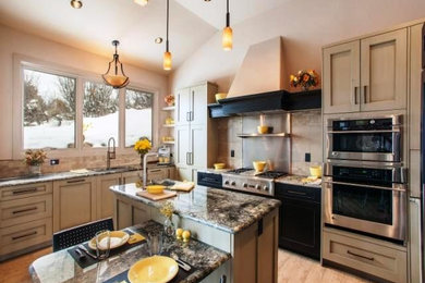 Elegant kitchen photo in Denver