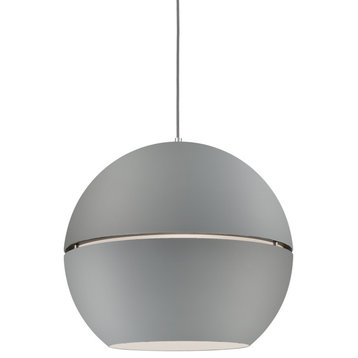 Lucas Single Lamp Pendant, Gray, 24"Dx21.5"H