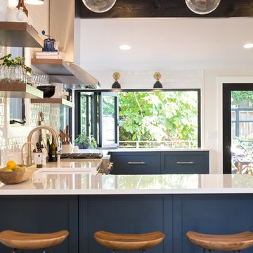 Blue and White Kitchen Wallingford, Seattle