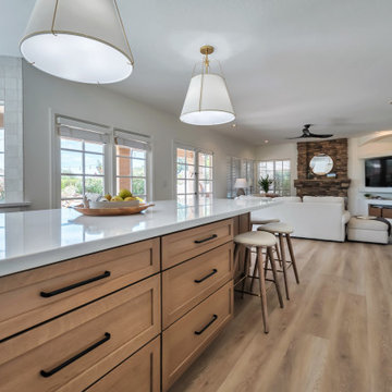 Transitional Kitchen Remodel with Two Tone White Oak