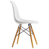 Modern Contemporary Urban Design Kitchen Dining Side Chair, White, Plastic