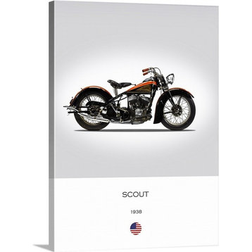 "Indian Scout 1938" Wrapped Canvas Art Print, 12"x16"x1.5"