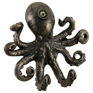 Sea Life Collection Bronze-look Cast Iron Wall Hooks Octopus Starfish Crab 4