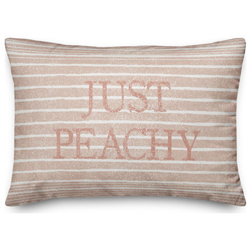 Just Peachy Stripes Pillow 14x20 Spun Poly Pillow