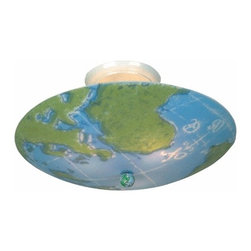 World Map Ceiling Light Fixture - Kids Ceiling Lighting