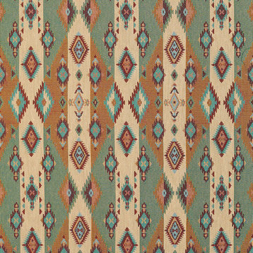Southwestern Stripes and Diamonds Woven Novelty Upholstery Fabric By The Yard