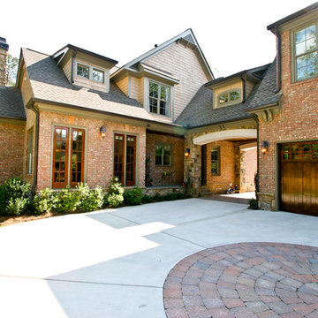 Porte Cochere and rear Courtyard