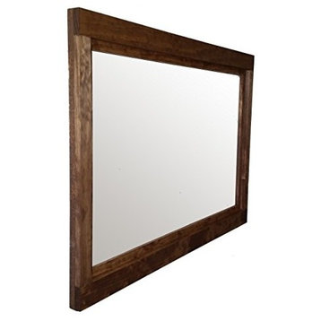 Special Walnut Farmhouse Style Vanity Mirror, 42"x30"
