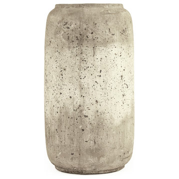 Distressed Grey Wash Terracotta Vase