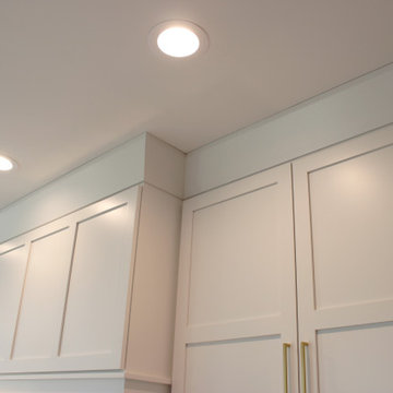 Oak, and White Kitchen with Matte Black Accents in Iowa Aspen Homes Farmhouse