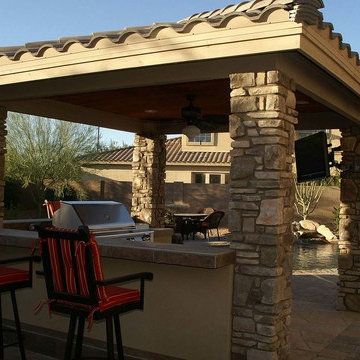 Maxum designed entertainment ramada in San Tan Valley,AZ