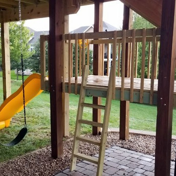 Cedar Deck Addition and Resurface with Picture Frame
