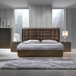 Ferrara Platform Bed | Gold High Gloss - Platform Beds