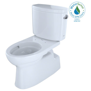 Toto Vespin II 2P Elong 1.28GPF Skirted Toilet and RH Trip Lever Colonial White