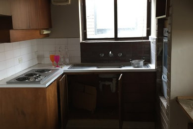 Photo of a beach style kitchen in Melbourne.
