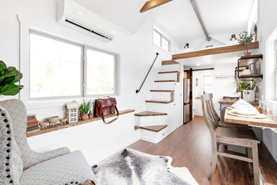 Inspiration for a farmhouse living room remodel in Other