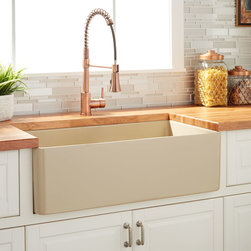 30" REINHARD FIRECLAY FARMHOUSE SINK - BEIGE - Kitchen Sinks